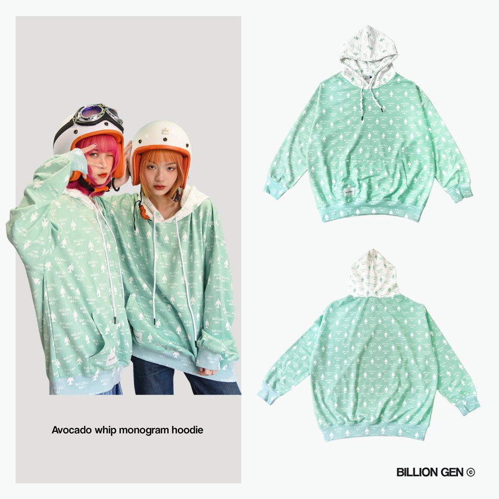Áo Hoodie Nữ Avocado Whip Monogram Hoodie Billion Gen