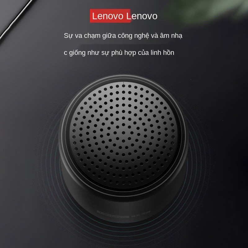 Lenovo 01 loa bluetooth không dây mini siêu trầm di động 3d vòm thép nhỏ pháo âm lượng lớn điện thoại thanh <