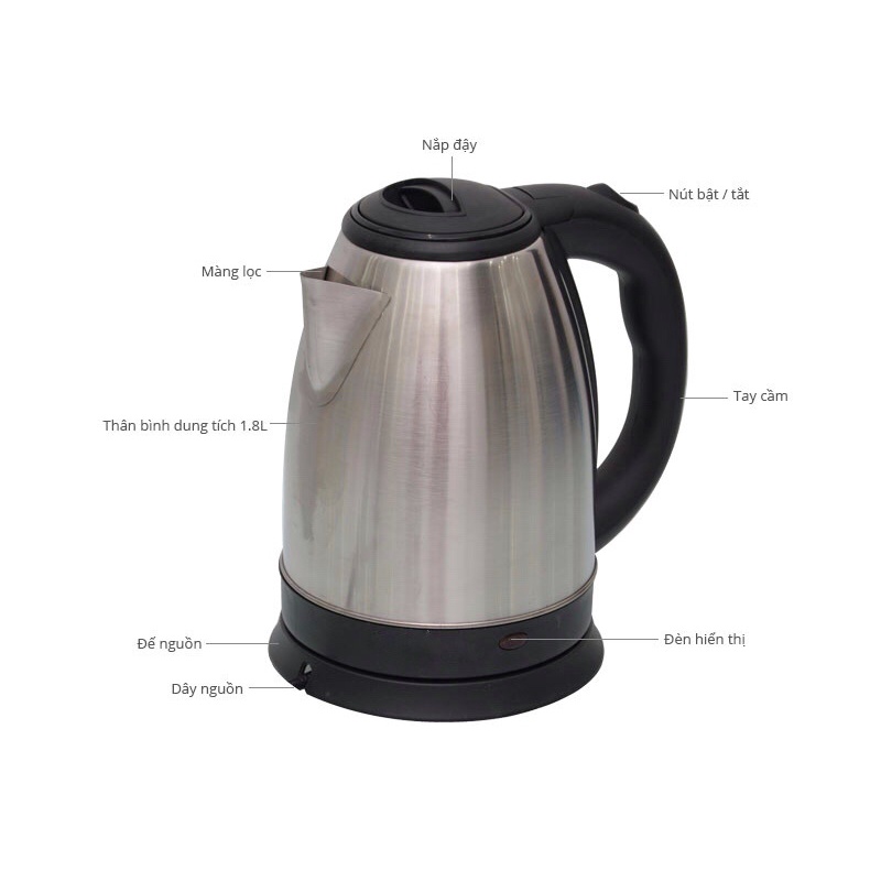 ẤM ĐUN SIÊU TỐC 1,8L ELECTRIC KETTLE