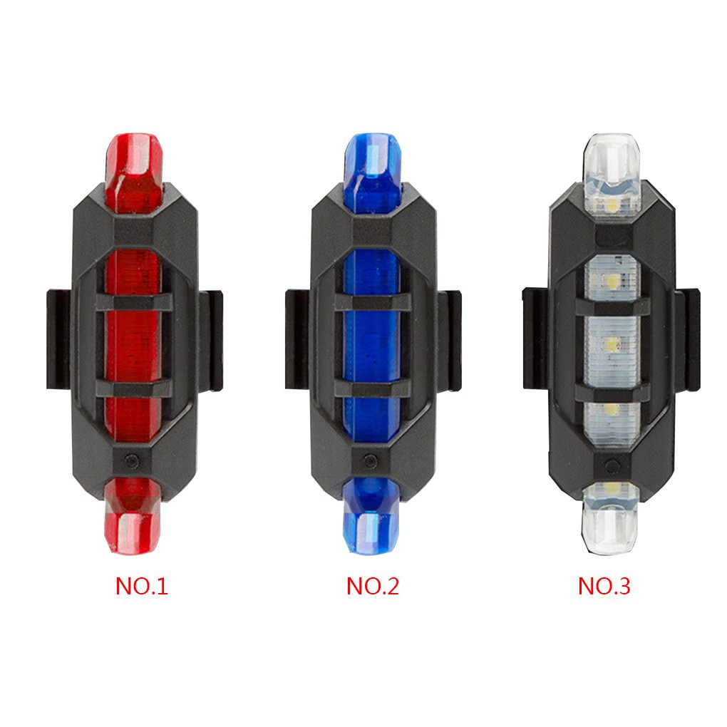 Đèn đuôi xe dạng LED dùng đi xe đạp ban đêm chống thấm nước có cổng sạc USB