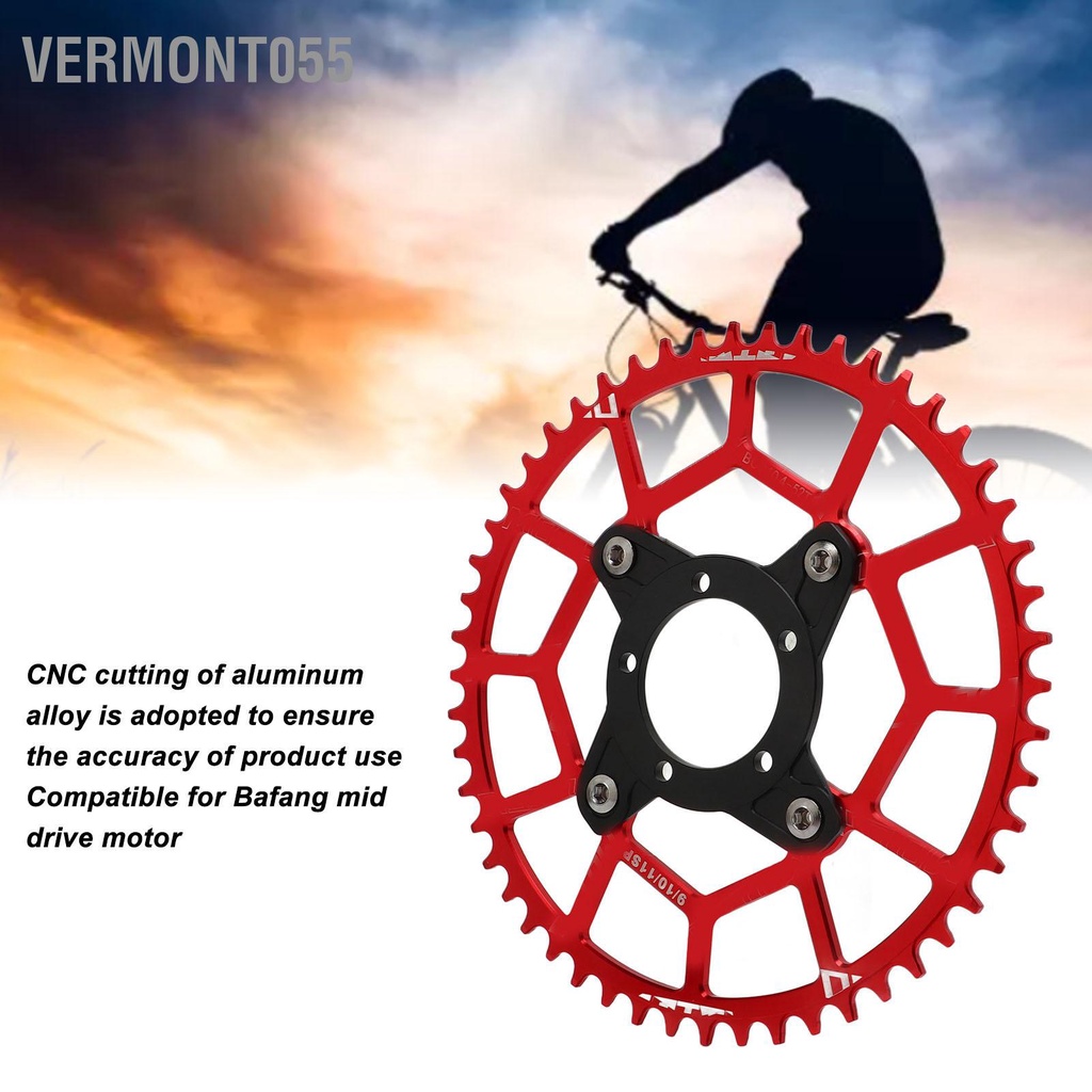 Bộ Chuyển Đổi Dây Xích 52T 104 BCD Bằng Hợp Kim Nhôm Thay Thế Cho Động Cơ Bafang Mid Drive