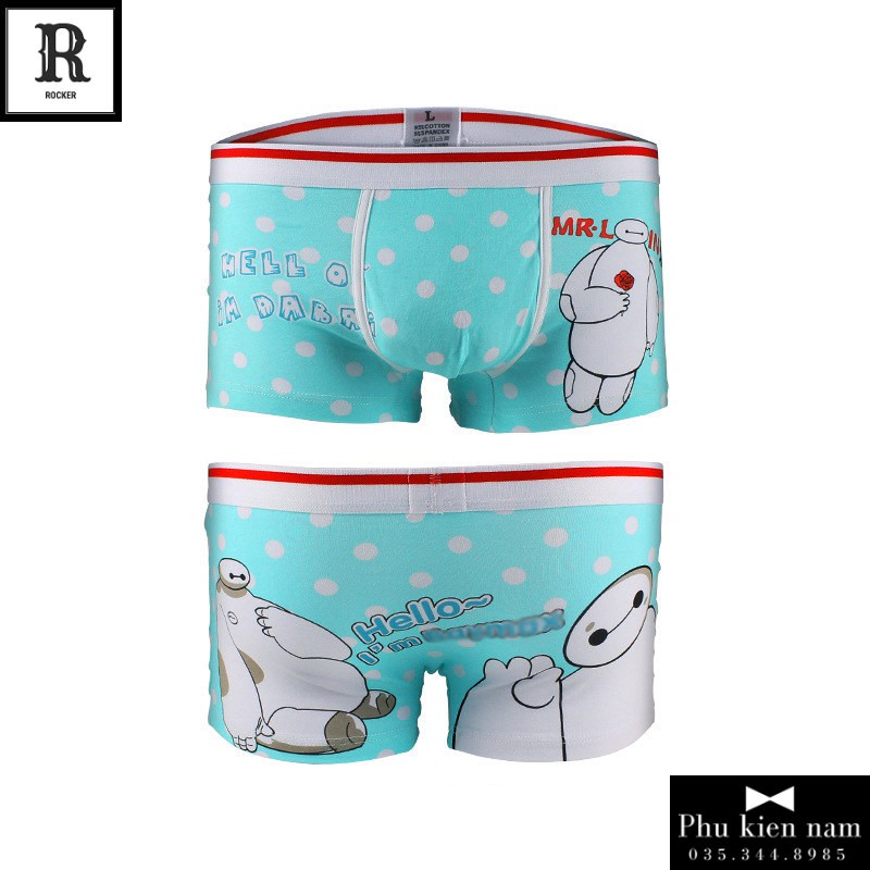 [Combo] Hộp 4 Quần Lót Nam Boxer - Quần Sịp Boxer HOẠT HÌNH S001.3