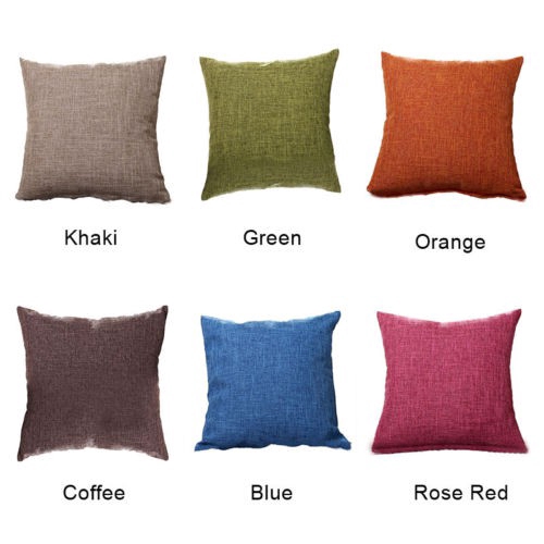 Bao gối sofa nhiều màu trơn từ cotton tiện dụng