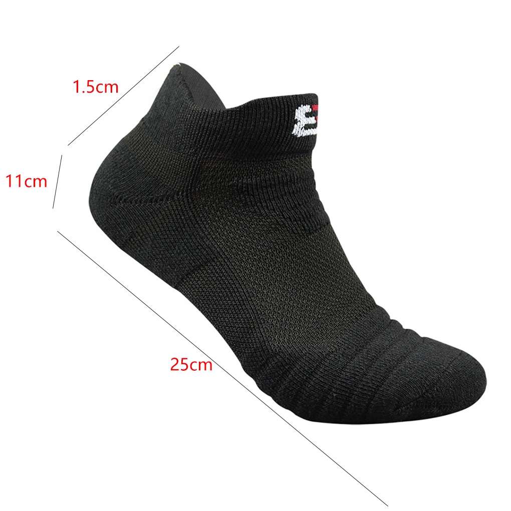 [GLOBAL] Men Outdoor Sports Basketball Short Socks Male Football Cycling Cotton Cushion Bottom Non-slip Compression