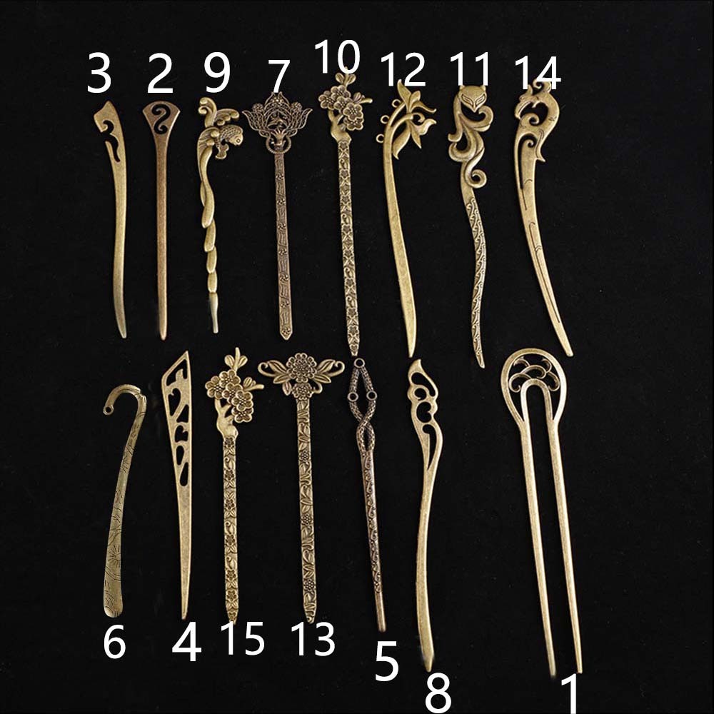 Trâm Cài Tóc Bằng Kim Loại Chạm Khắc Phong Cách Trung Hoa Cổ Điển Cho Nữ