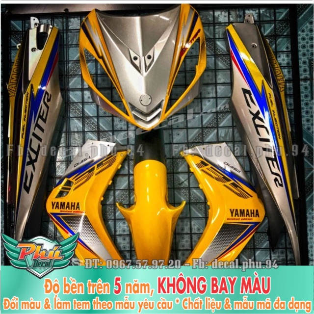 Tem rời Exciter 2006-2010 Vàng -1