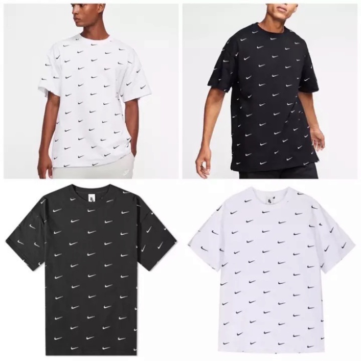 Áo Thun 𝐍𝐢𝐤𝐞 Swoosh In Logo Vải Chất - Áo thun unisex nam nữ form rộng oversize chất liệu Cotton