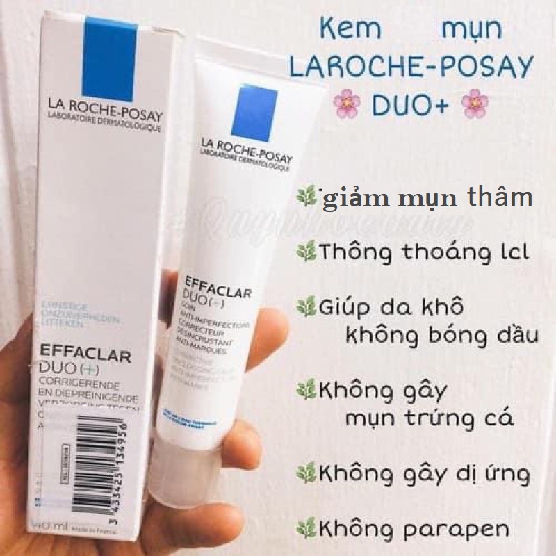 La Roche Posay Duo+ Kem Mụn Thần Thánh 40ml Date Mới