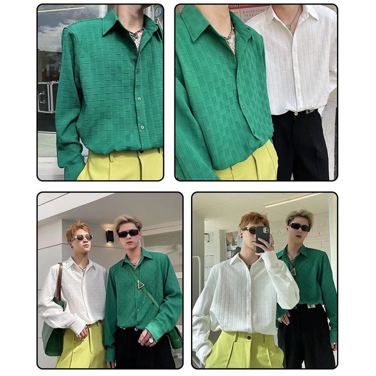 Áo Sơ Mi Tay Dài Phong Cách Thời Trang Hàn Quốc Mới Size M-3xl