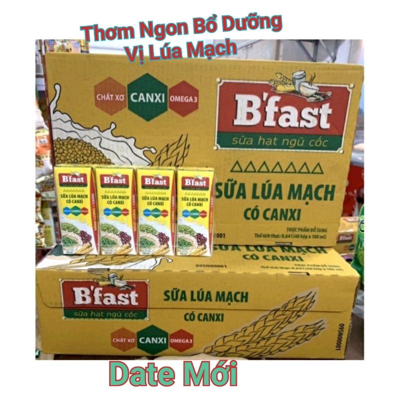 Sữa Lúa Mạch B'fast 1 Thùng (48hộp x 180ml) DATE MỚI