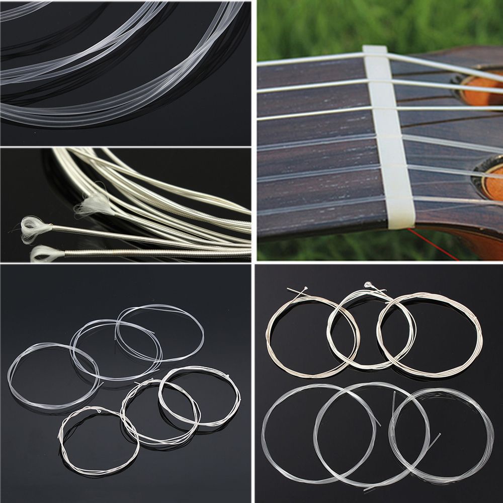 Bộ 6 chuỗi dây đàn guitar bằng nylon mạ kim loại thay thế tiện dụng