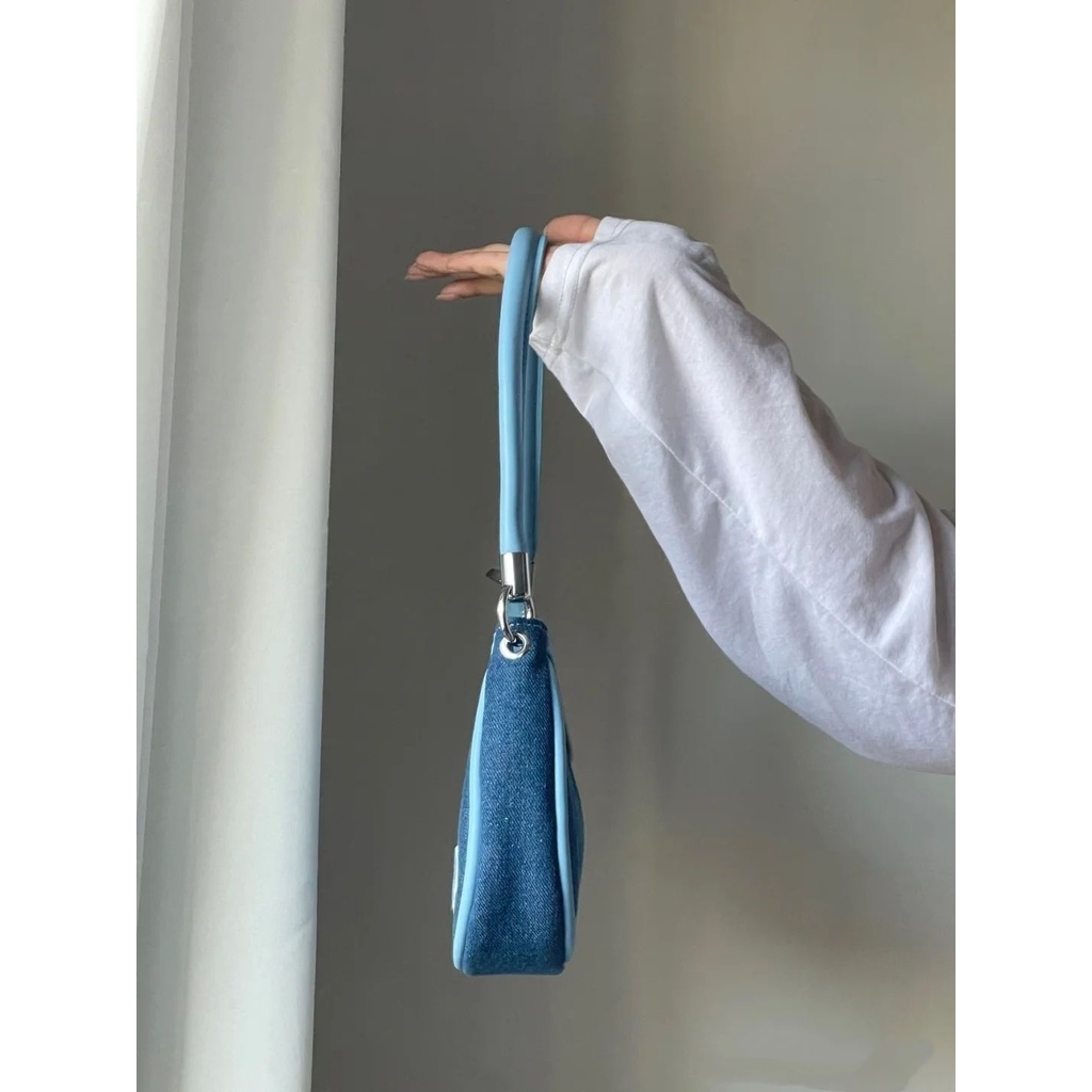 Túi Xách Đeo Vai / Kẹp Nách Chất Liệu Denim Thời Trang 2022 Mới Mẻ Cho Nữ