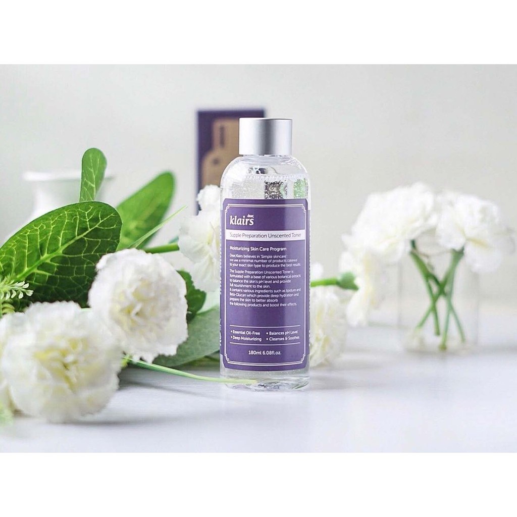 Nước Hoa Hồng / 𝘍𝘳𝘦𝘦𝘴𝘩𝘪𝘱 / Toner Không Mùi Klairs Supple Preparation Unscented 180 ML - Julia Beauty - Sp33 | BigBuy360 - bigbuy360.vn
