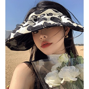 Mũ Vành Rộng Hở Đầu Chống Tia Uv Thời Trang Mùa Hè Có Viền Che Mặt Tiện Dụng
