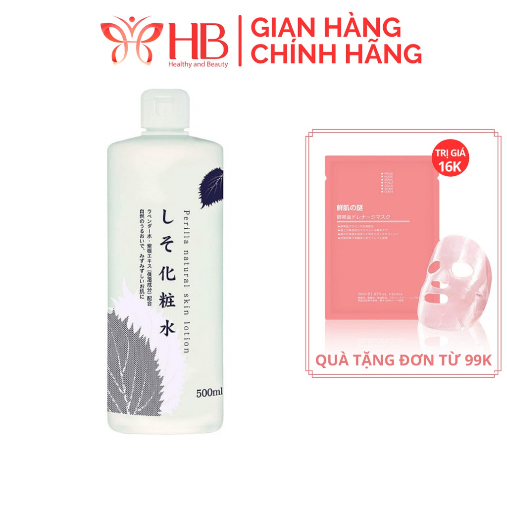 Nước hoa hồng lá tía tô Perilla Natural Skin Lotion 500ml Nhật Bản