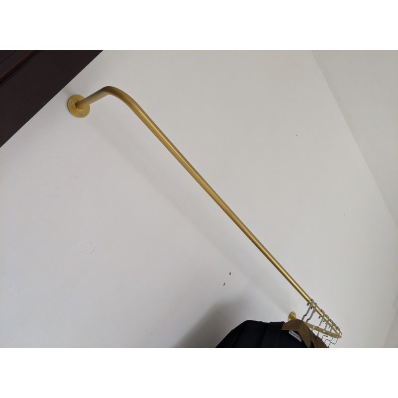 Giá treo quần áo hình chữ U - thanh treo quần áo kèm vít,sơn tĩnh điện mạ vàng,kích thước 1m - 1m2 - 1m5