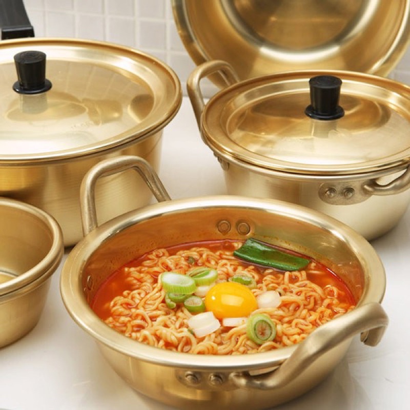 Nồi nhôm vàng nấu mì Hàn Quốc 16cm Lee Sense Chefring