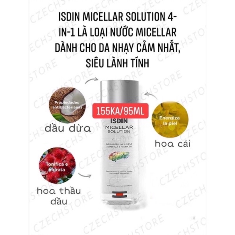 Nước tẩy trang isdin micellar solution 4in1 cho da nhạy cảm{Có video ảnh thật} | BigBuy360 - bigbuy360.vn