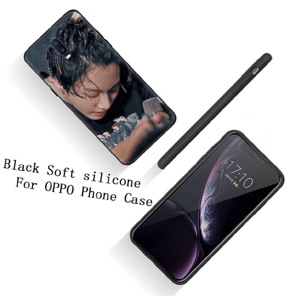 Ốp điện thoại silicon dẻo viền đen hình mặt Jungkook cho OPPO REALME 6 C3 5S X2 PRO A92S C2 A12 F15 A91 A31 A8 A92 A52