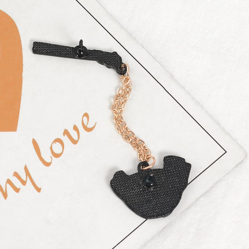 Ghim cài áo QIHE JEWELRY hình tô mì ramen hoạt hình sáng tạo dễ thương