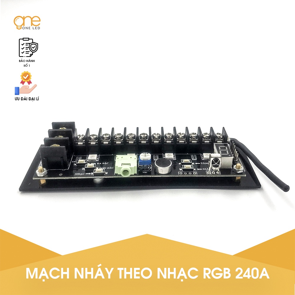 Mạch điều khiển LED RGB 7 MÀU nháy theo nhạc - Công suất 240A CHính hãng OneLed