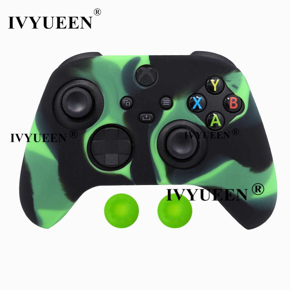 Bọc tay cầm điều khiển chơi game không dây bằng silicon và nắp gắn bảo vệ cho XBox Series X S