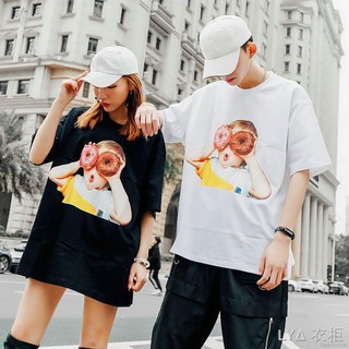 Áo thun fom rộng in hình em bé cầm bánh ngọt mẫu mới về siêu  đẹp