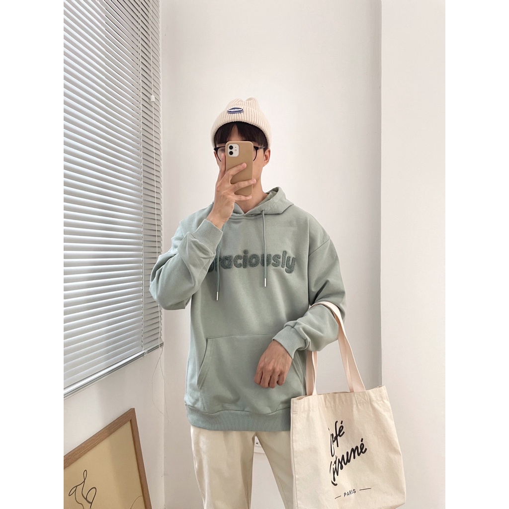 NOBITA HOME - ÁO HOODIE THÊU CHỮ GRACIOUSLY