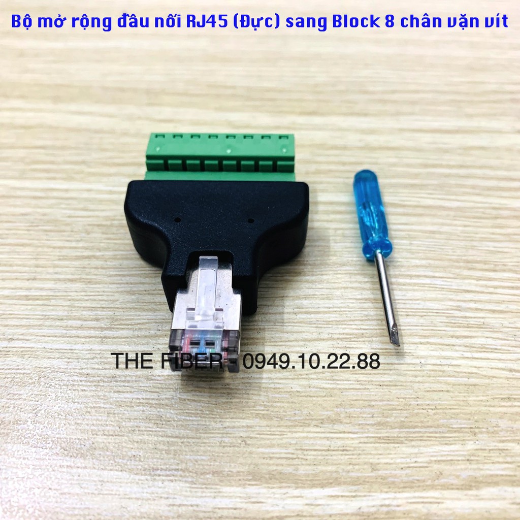 Bộ mở rộng đầu nối RJ45 sang Block 8 chân vặt vít