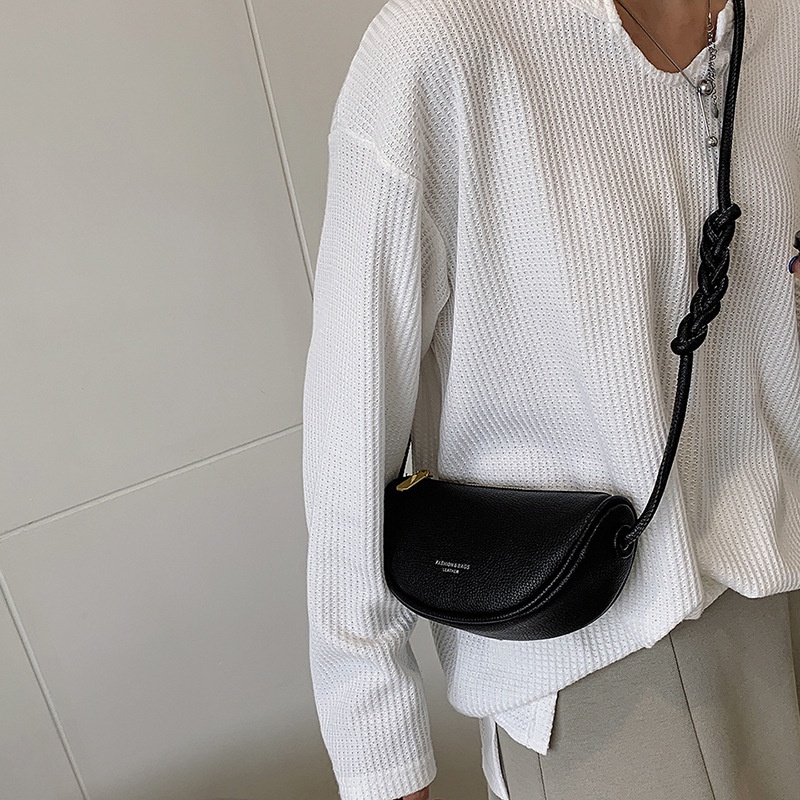 Túi Đeo JASMIN NOIR Chéo Da PU Hình Yên Ngựa Thiết Kế Đơn Giản Cho Nữ