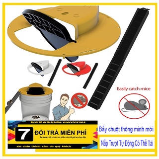 Bẫy chuột thông minh bằng nhựa - bẫy chuột bập bênh thông minh- bẫy chuột có nắp trượt tự động có thể tái sử dụng-