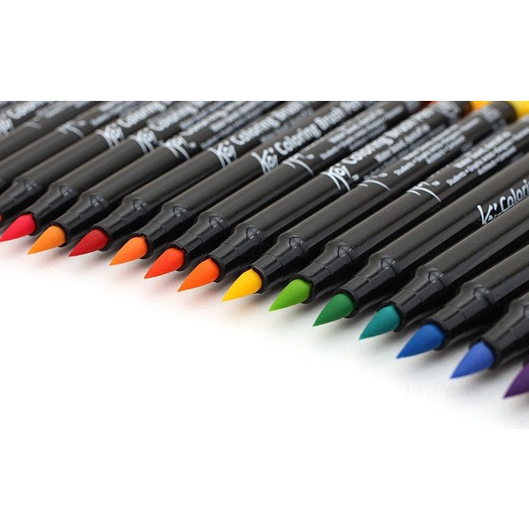 Bút lông đầu cọ viết calligraphy Sakura Koi Coloring Brush Pen – Màu xanh ô liu (Sap Green)