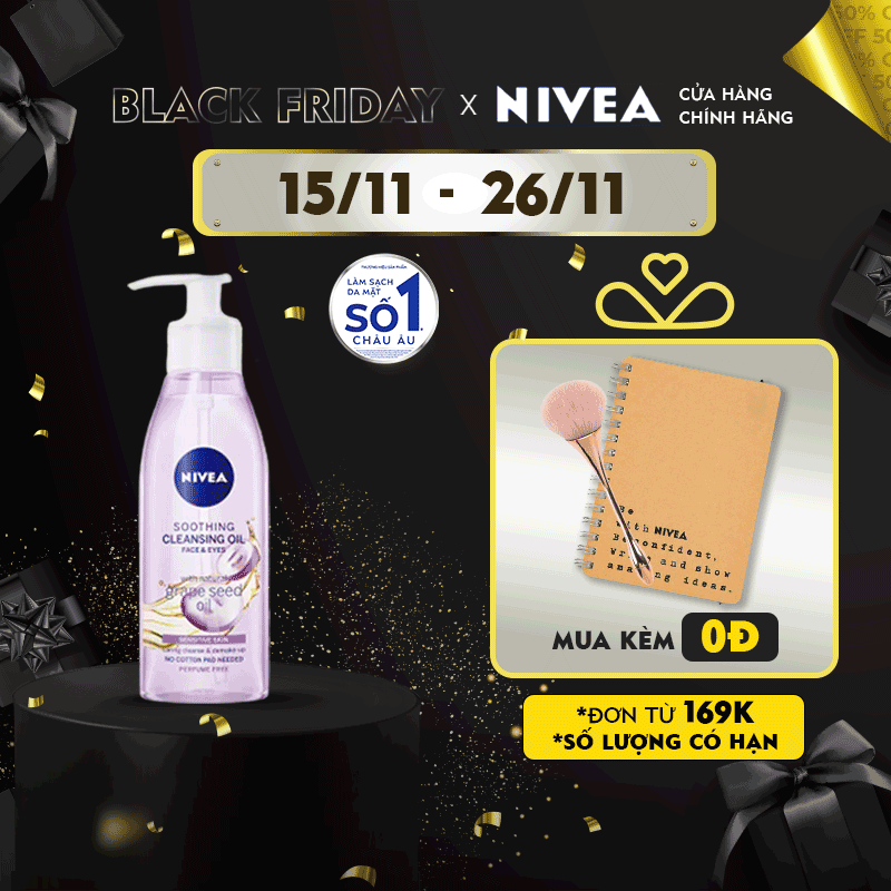 [Mã FMCGMALL -8% đơn 250K] Dầu tẩy trang NIVEA hạt nho dịu nhẹ 150ml/chai | BigBuy360 - bigbuy360.vn