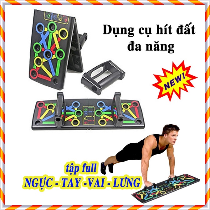 Dụng Cụ Hít Đất Đa Năng, Bộ Dụng Cụ Tập Hít Đất Chống Đẩy Tại Nhà Chính Hãng Cao Cấp KINGDOM SPORT Có Kẻ Vạch Hướng Dẫn