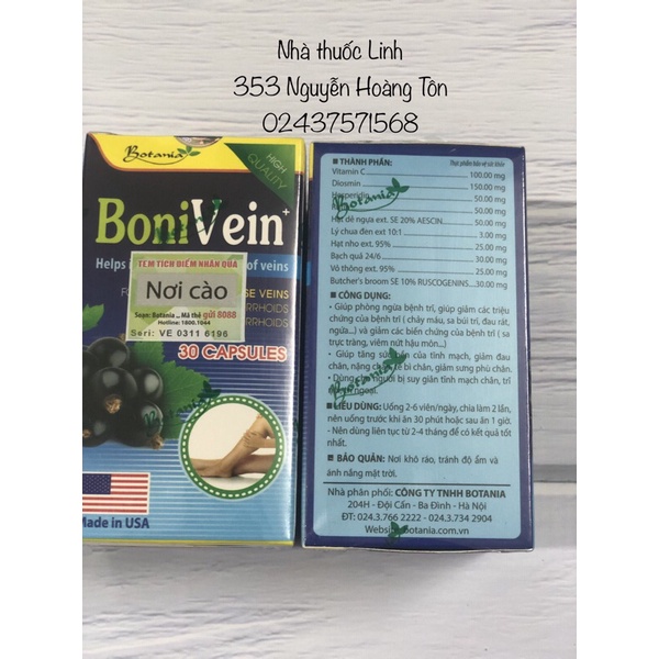 BoniVein  - ngăn ngừa suy giãn tĩnh mạch