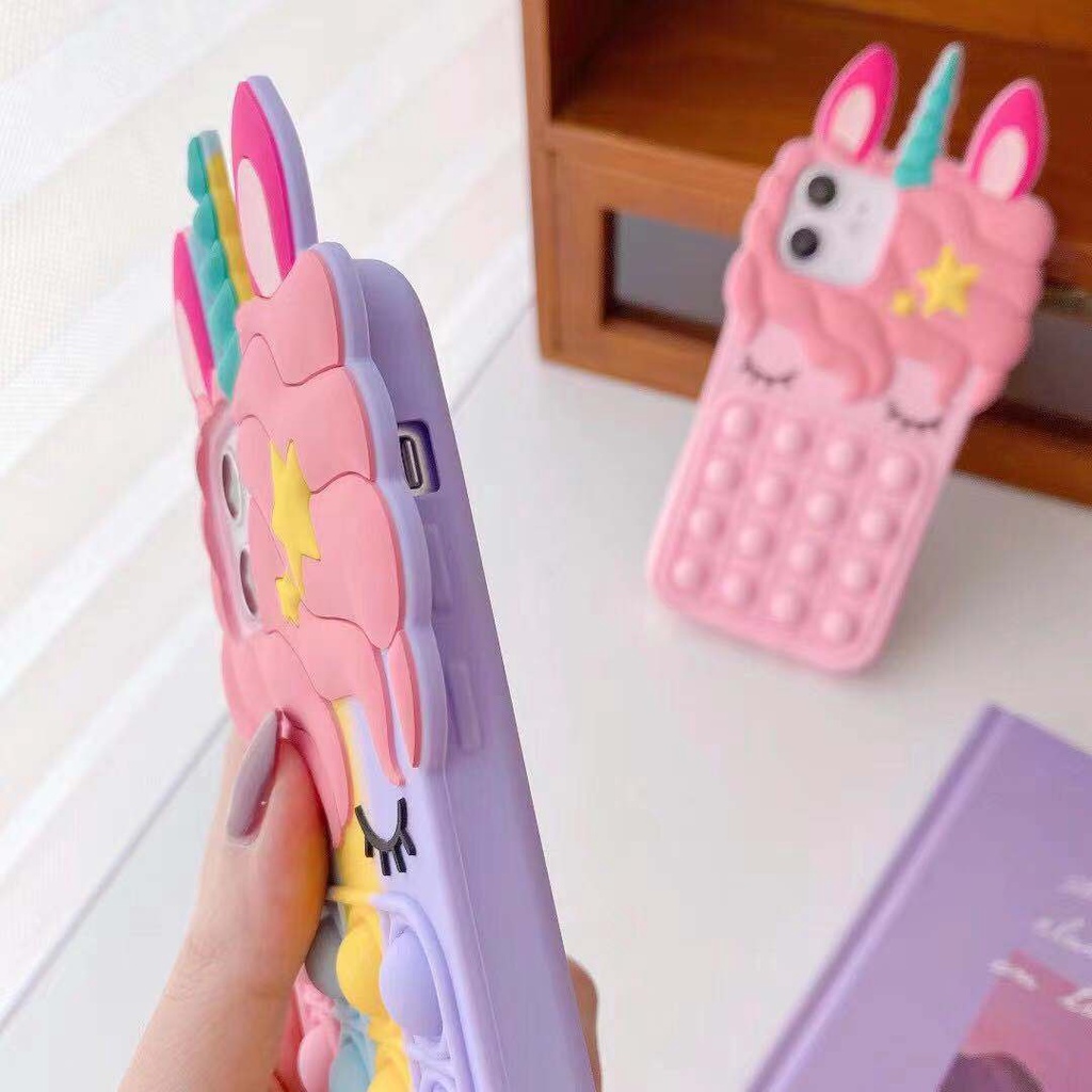 Ốp Điện Thoại Hình Kỳ Lân Cầu Vồng Cho Xiaomi Poco X3 Pro NFC C3 Redmi 9 9C 10X Note 8 9 10 9S 10S 10T Pro 5G M3 Pro