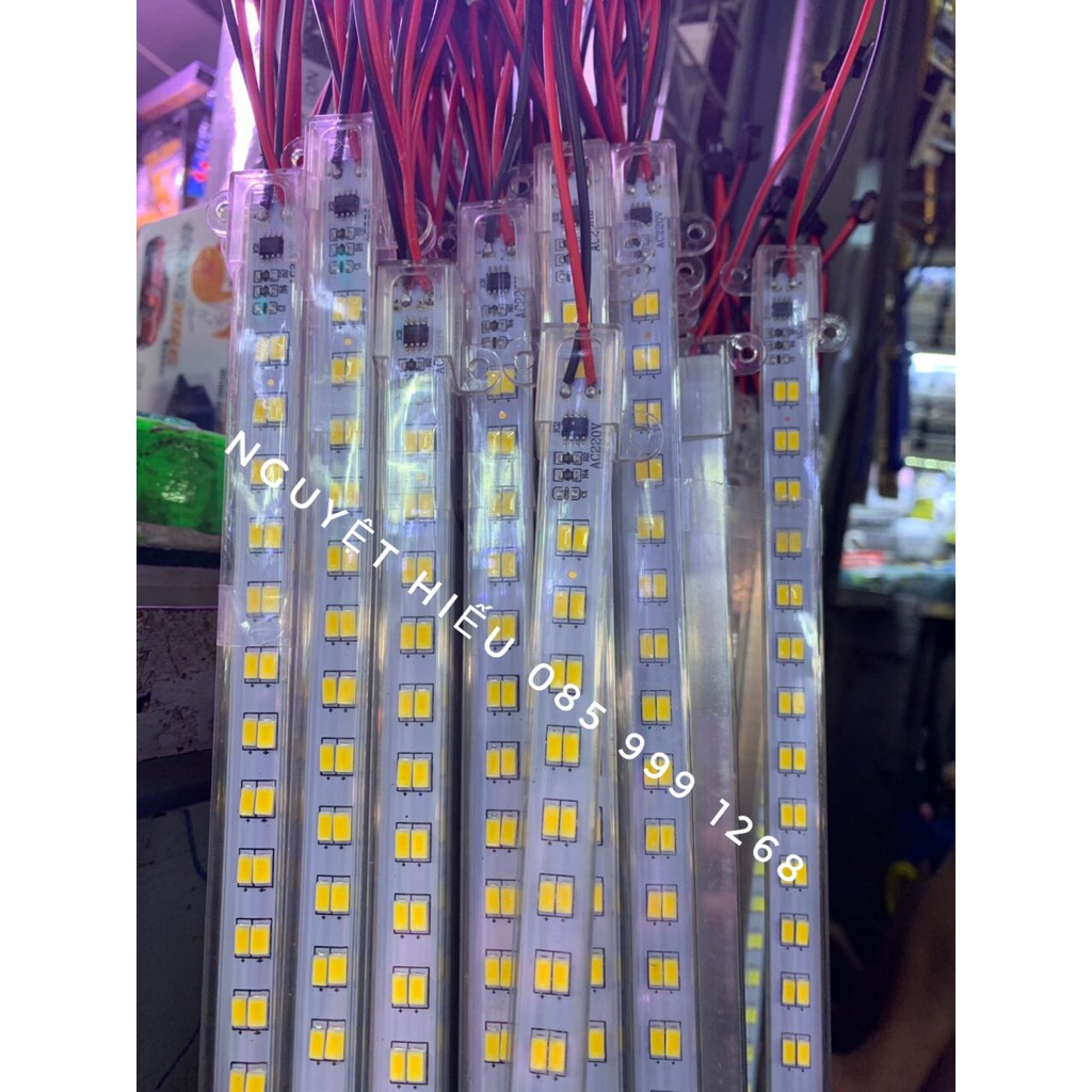 Set 5 5Led thanh 220V siêu sáng loại 1 hàng và 2 hàng bóng
