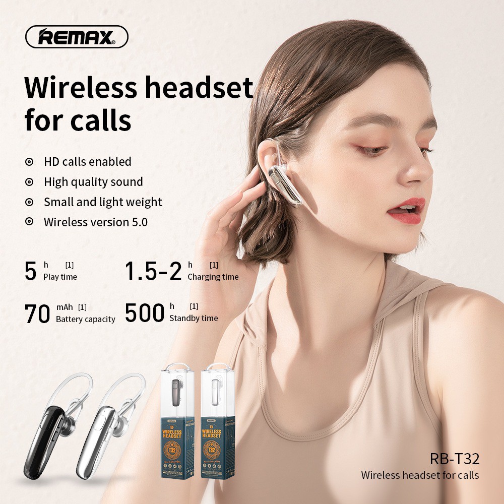 Tai nghe Bluetooth 1 bên Remax RB-T32 v5.0