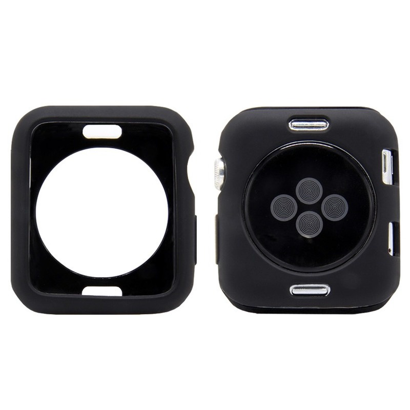 Ốp bảo vệ đồng hồ silicon nhiều màu sắc thích hợp cho Apple Watch Series Se 6 5 4 3 2 1 38mm 42mm 40mm 44mm