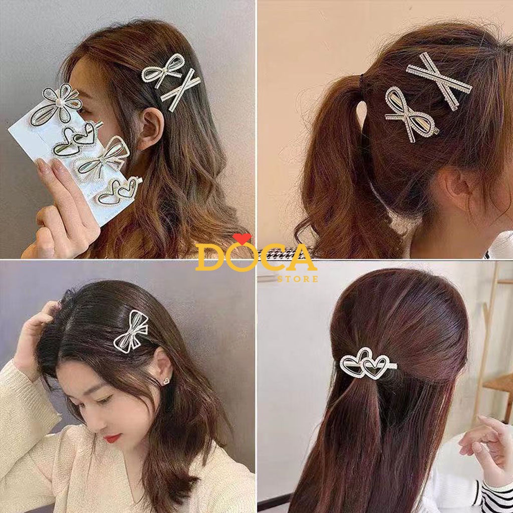 Kẹp tóc đính đá phong cách Hàn Quốc KT21
