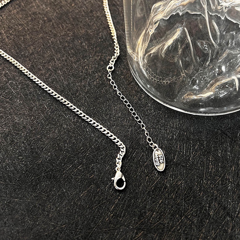 Tmdbyx Vòng cổ Kim Loại Bạc 925 Phong Cách Hip Hop Thời Trang