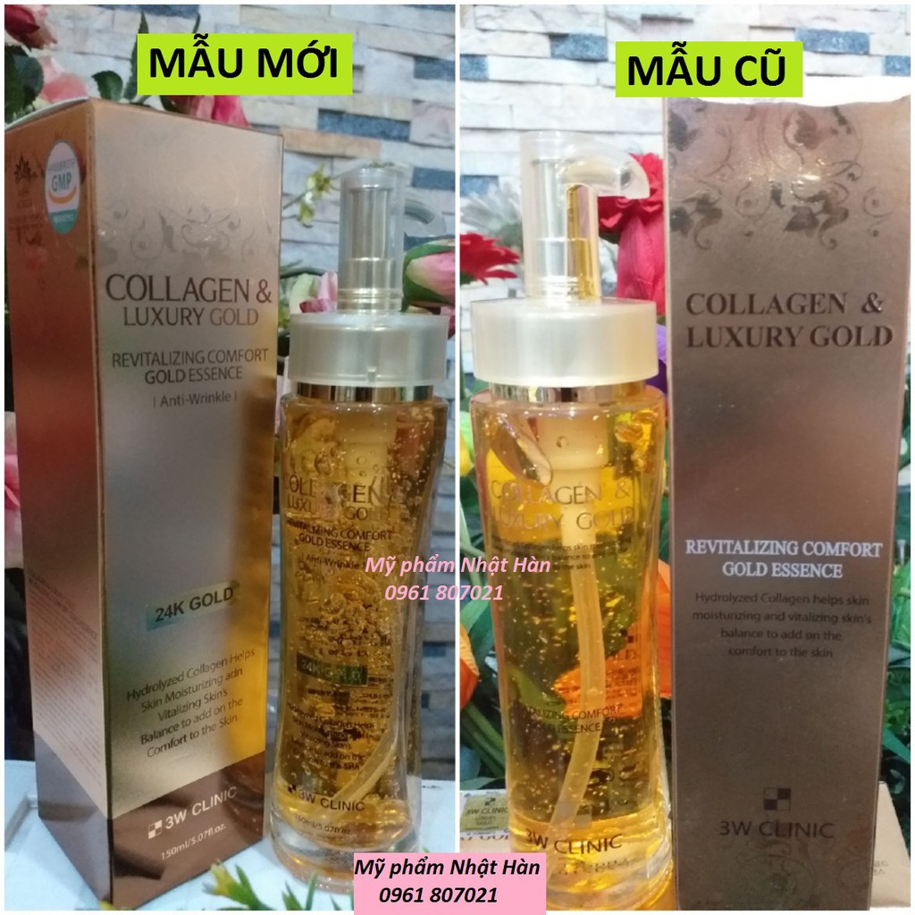 Serum/Tinh chất Vàng Collagen Luxury Gold 3W Clinic 150ml (mẫu mới)