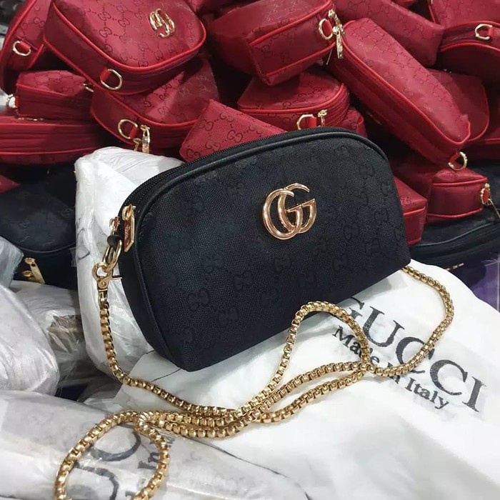 GUCCI Túi xách Canvas họa tiết dập nổi 2 ngăn J1L5