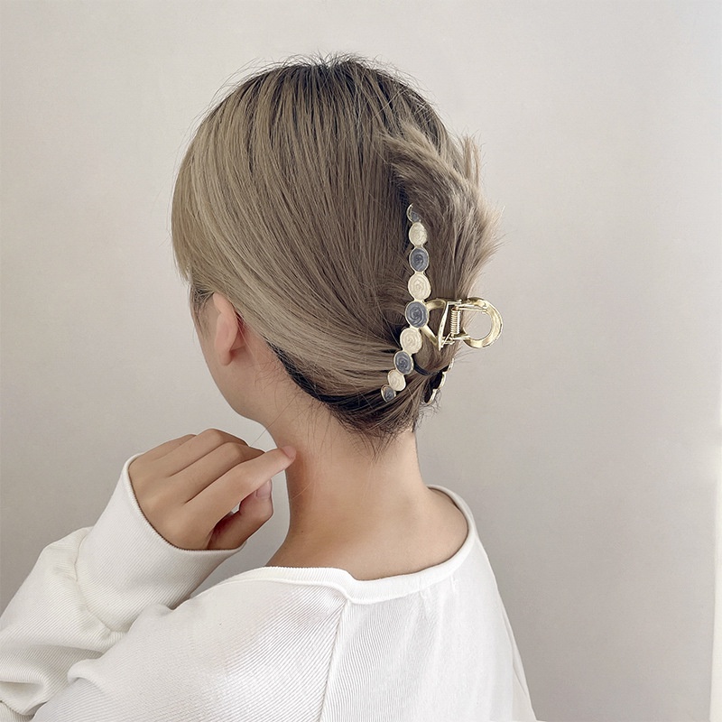 Kẹp Tóc Kim Loại Đính Ngọc Trai Lớn Phong Cách Hàn Quốc Sang Trọng Thời Trang