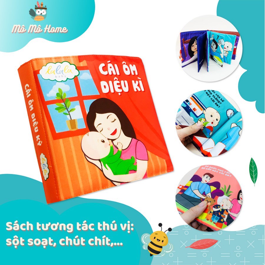 Sách vải song ngữ đa giác quan - đa tương tác - lật mở phát triển chỉ số EQ IQ - nhiều chủ đề