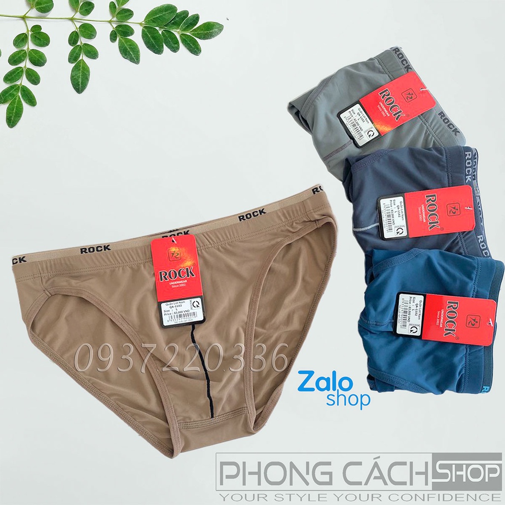 ROCK - Quần lót nam ROCK 1102 thun lạnh lụa siêu mịn mát lưng cao