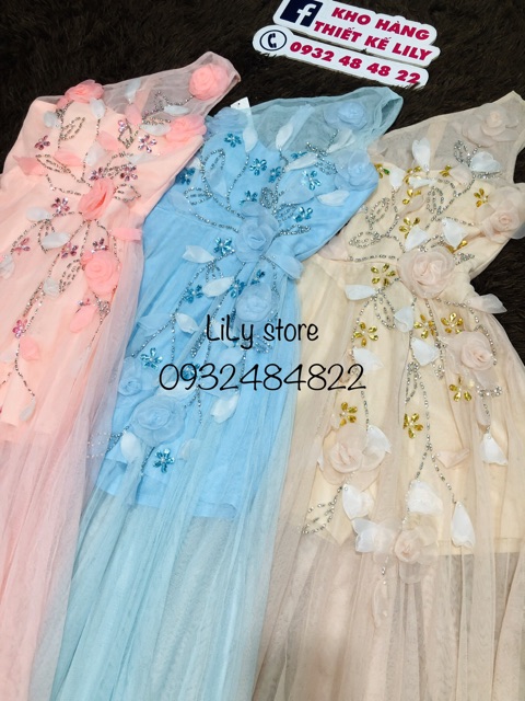 ẢNH VÀ VIDEO SHOP TỰ QUAY 100%   Đầm maxi lệch vai kết cườm hoa