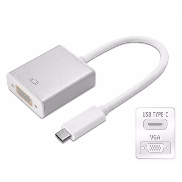 Cáp USB Type C to VGA cho Macbook chuẩn USB3.1 Type-C