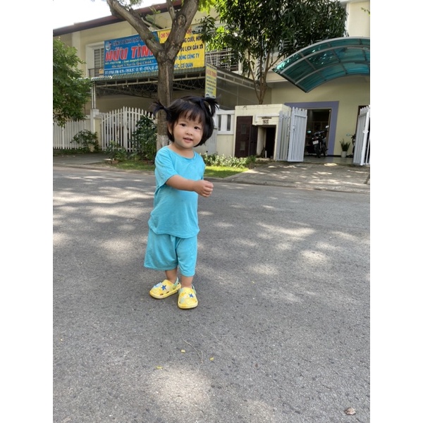 Bộ thun lạnh cộc tay Minkymom mẫu trơn cho bé trai bé gái mùa hè