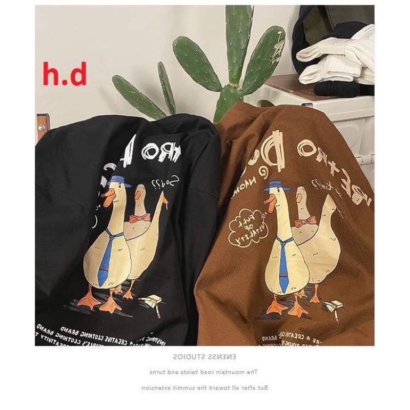 Áo thun Vịt Stho🦋 chất cotton mềm mịn🦋form thụng tay lỡ🦋dáng unisex🦋freesize nam nữ cá tính Hè